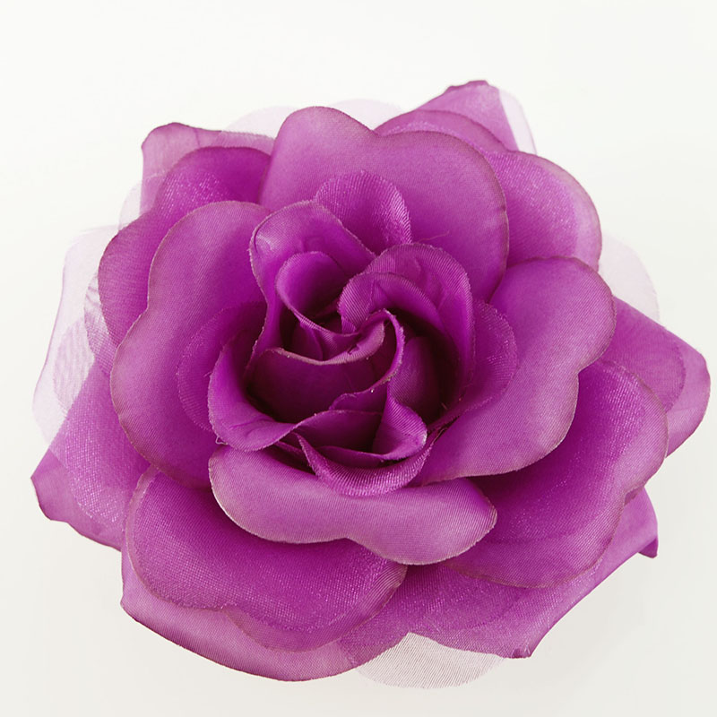 Purple Rose Flower Pin