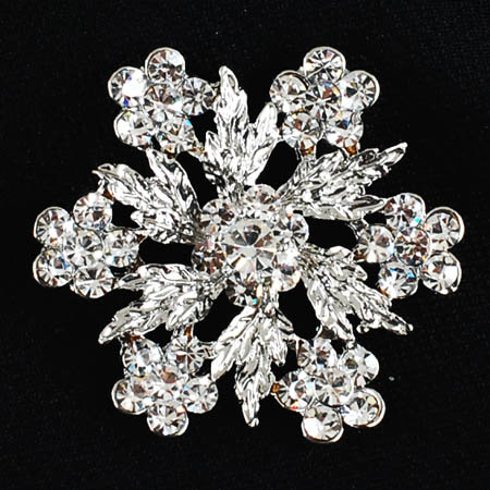 Floral Brooch in silver plating