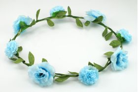 blue flower wreath