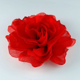 Red Wrinkle Flower pin