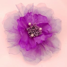 Fabric flower pin