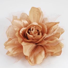 Champagne fabric flower