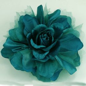 Teal Color fabric flower
