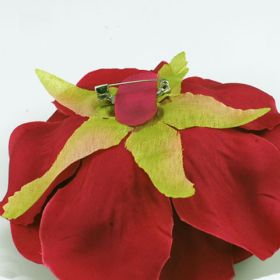 Burgundy Rose Flower Pin